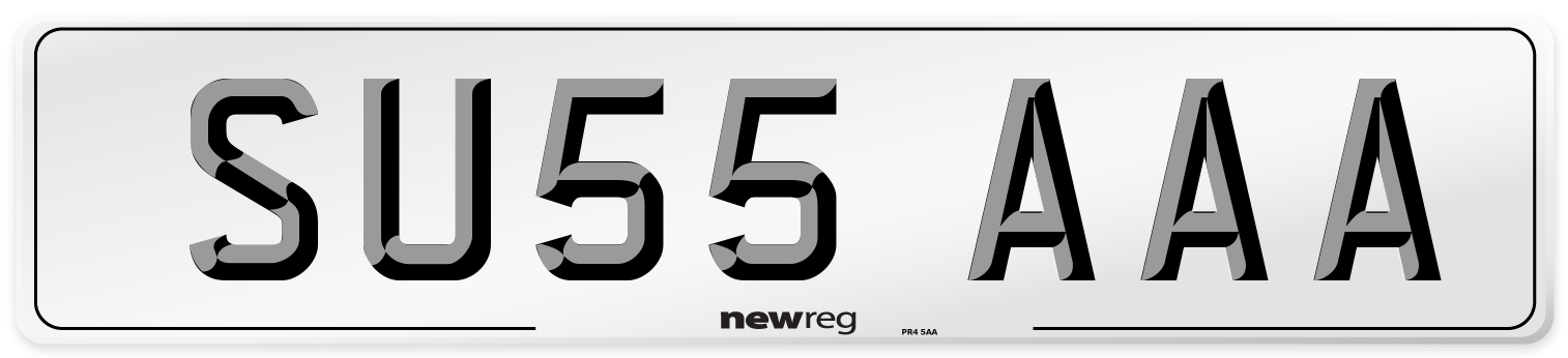 SU55 AAA Number Plate from New Reg